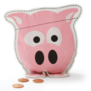 a Piggy bank made of fabric, fills out as you save.