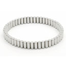 a bracelet made of Rare Earth Magnets. the magnets connect to each other forming a strong yet smooth flexible band.