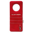 Doorhanging reminder and organizer; ideal for keys, eyeglasses, cellphones, palmheld devices, music players. Even envelopes or newspapers fit into the strip at the back!
