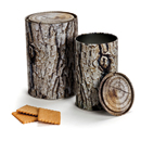 Log shaped tins, ideal as cookie jars or for general storage,
Sold as a set of 2.