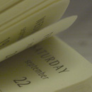 12 month diary, 1 day per page
available in Classic Pocket and Notebook size (red or black).