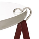 Heart shaped metal hanger for purses and bags.
Take the Hang On heart with you when you are out and it can keep your bag safe, clean and off the floor!