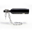 suspends a wine bottle as if by magic