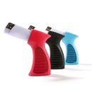 Cool handle for disposable lighters. Great as a novelty and useful for lighting candles, tea lights and gas ovens